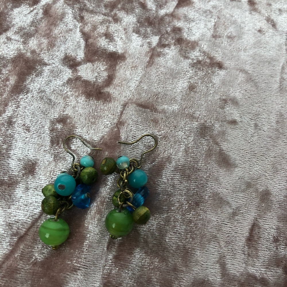 Beaded dangle earrings